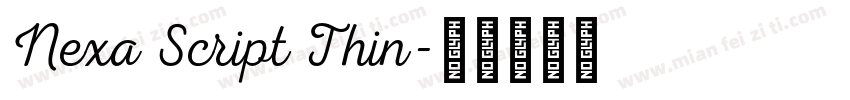 Nexa Script Thin字体转换